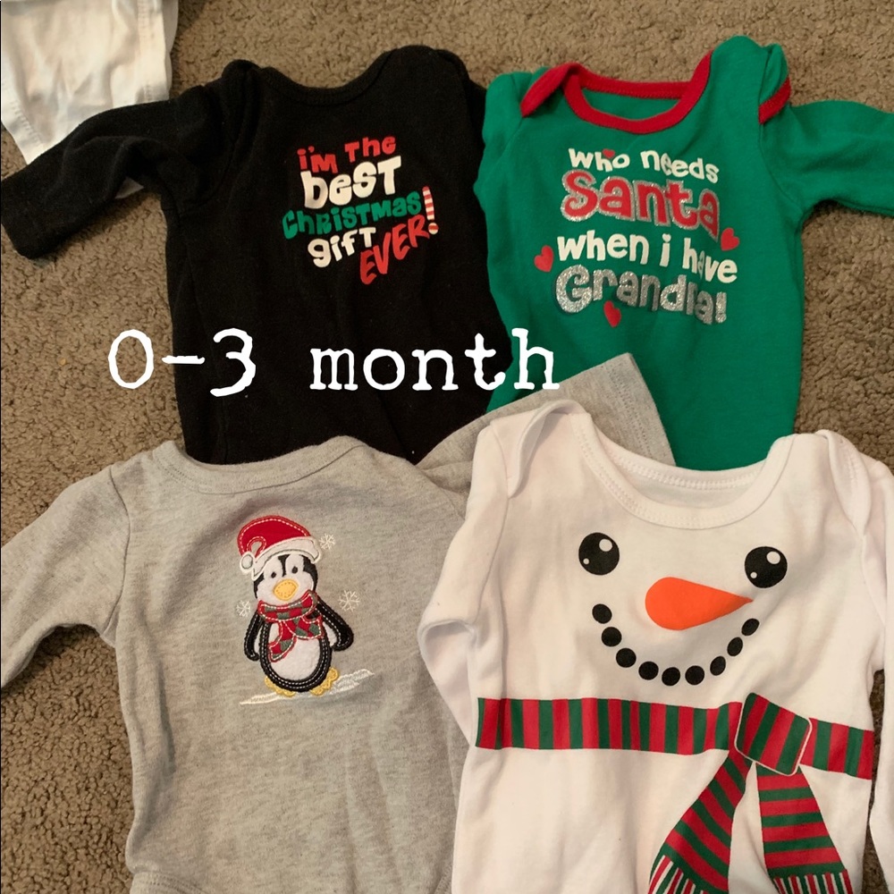 4 0-3 month Christmas onesie